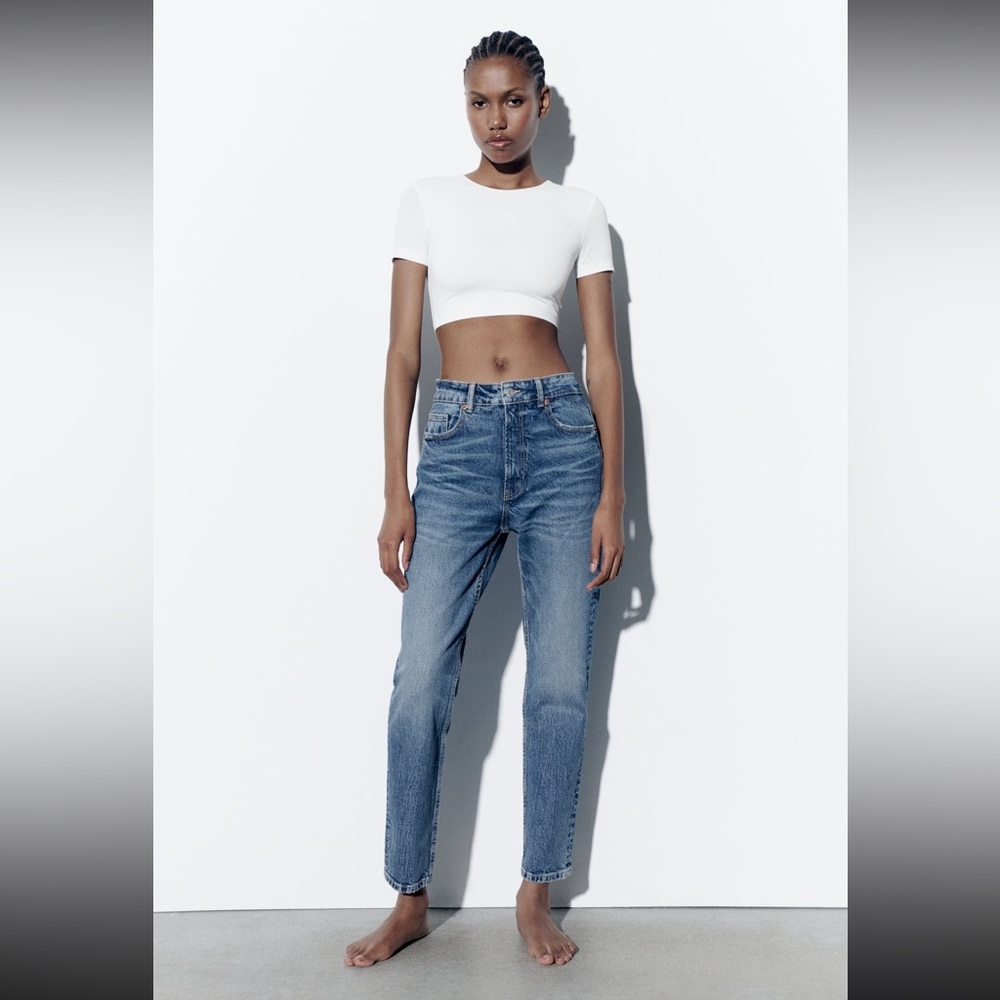 Zara Straight Leg Blue Jeans